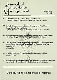 Journal of Transportation Management 21(2) (Fall 2009)