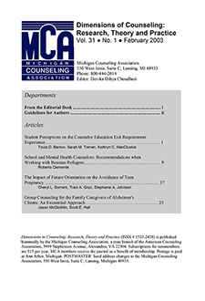 Michigan Journal of Counseling 31(1)