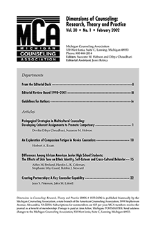 Michigan Journal of Counseling 30(1)